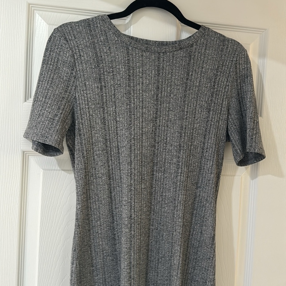 Express Easy Ribbed Short Sleeve Sheath Dress - Picture 2 of 4